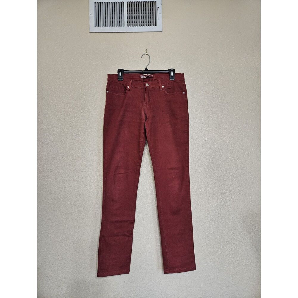 U-51 Women’s Brick Red Straight Leg Jeans Size 11/12 Stretch Cotton Blend